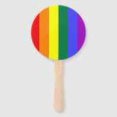 Gay Pride-Regenbogenflagge Fächer (Vorderseite)
