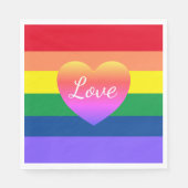 Gay Pride-Regenbogenflagge farbenfroh LGBTQ Serviette (Vorderseite)