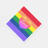 Gay Pride-Regenbogenflagge farbenfroh LGBTQ Serviette (Ecke)