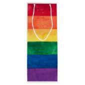 Gay Pride-Regenbogenflagge Geschenktüte Für Weinflaschen (Rückseite)