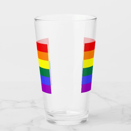 Gay Pride-Regenbogenflagge Glas (Links)