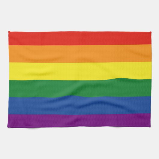 Gay Pride-Regenbogenflagge Handtuch (Horizontal)