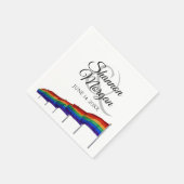 Gay Pride-Regenbogenflagge Hochzeit von Napkins Serviette (Ecke)