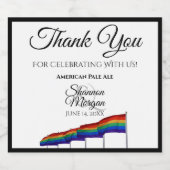 Gay Pride-Regenbogenflagge Hochzeitbeere-Flaschene Bierflaschenetikett (Einzelnes Label)