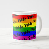 Gay Pride-Regenbogenflagge Jumbo-Tasse (Vorderseite Rechts)