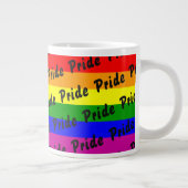 Gay Pride-Regenbogenflagge Jumbo-Tasse (Rechts)