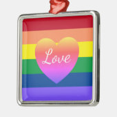 Gay Pride-Regenbogenflagge LGBTQ Ornament Aus Metall (Links)
