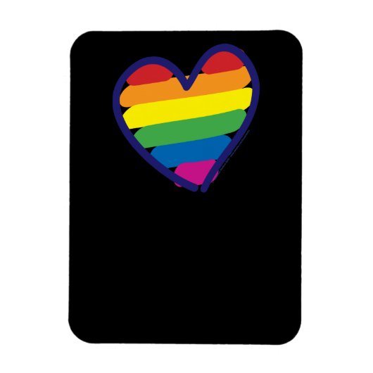 Gay Pride-Regenbogenflagge Magnet (Vertikal)