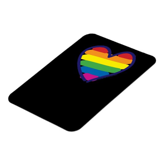 Gay Pride-Regenbogenflagge Magnet (Linke Seite)