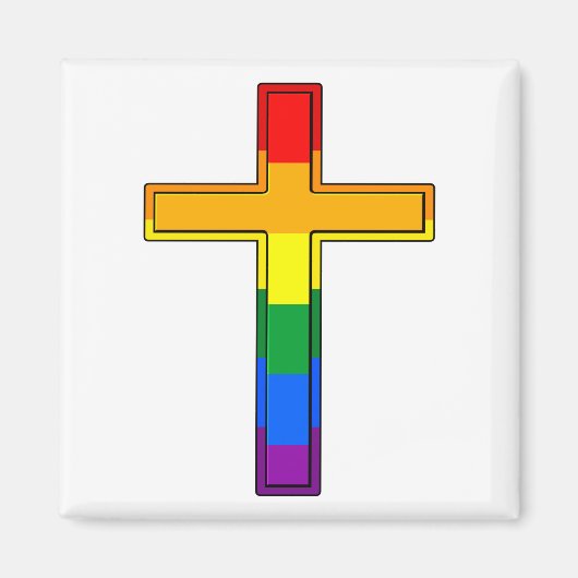 Gay Pride-Regenbogenflagge Magnet (Vorne)