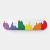 Gay Pride-Regenbogenflagge mit Paint Skateboard (Horizontal)