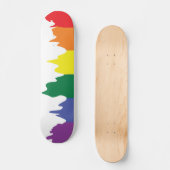 Gay Pride-Regenbogenflagge mit Paint Skateboard (Vorderseite)