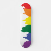 Gay Pride-Regenbogenflagge mit Paint Skateboard (Vorne)
