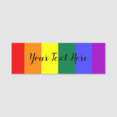 Gay Pride-Regenbogenflagge Namensschild (Vorderseite)