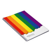 Gay Pride-Regenbogenflagge Notizblock (Rechte Seite)