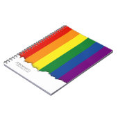 Gay Pride-Regenbogenflagge Notizblock (Linke Seite)