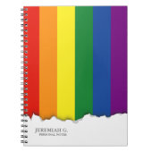 Gay Pride-Regenbogenflagge Notizblock (Vorderseite)