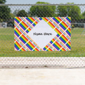 Gay Pride-Regenbogenflagge Personalisiert schwarz Banner (Insitu)