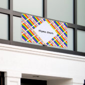 Gay Pride-Regenbogenflagge Personalisiert schwarz Banner (Äußeres Gebäude)