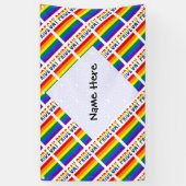 Gay Pride-Regenbogenflagge Personalisiert schwarz Banner (Vertikal)