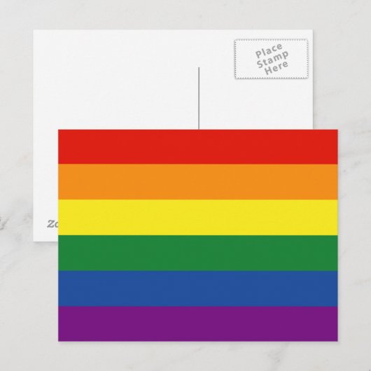 Gay Pride-Regenbogenflagge Postkarte (Vorne/Hinten)