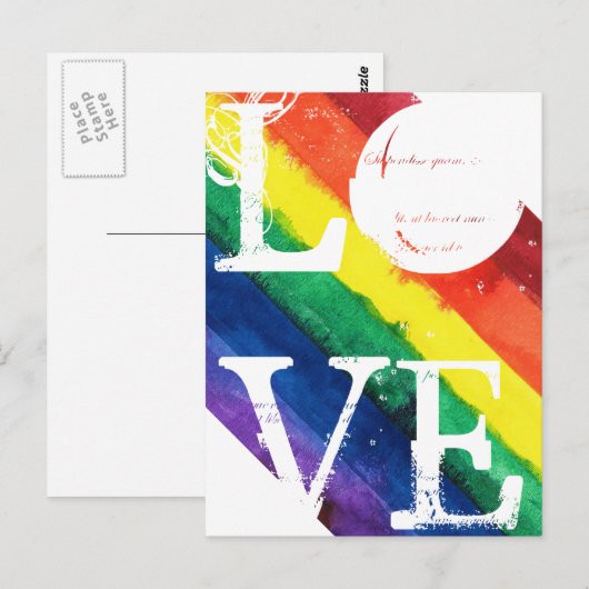Gay Pride-Regenbogenflagge Postkarte (Vorne/Hinten)