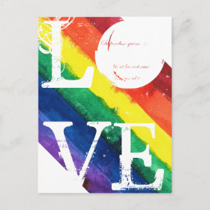 Gay Pride-Regenbogenflagge Postkarte