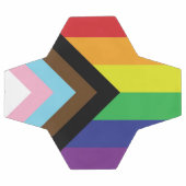 Gay Pride-Regenbogenflagge Progressive LGBTQIA+ Fußball (Flach)