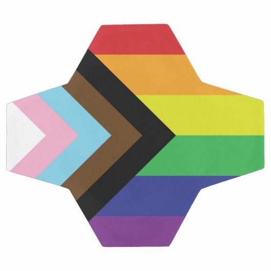 Gay Pride-Regenbogenflagge Progressive LGBTQIA+ Fußball (Flach)