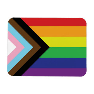 Gay Pride-Regenbogenflagge Progressive LGBTQIA+ Magnet
