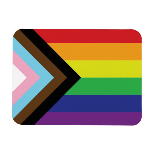 Gay Pride-Regenbogenflagge Progressive LGBTQIA+ Magnet (Horizontal)