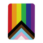 Gay Pride-Regenbogenflagge Progressive LGBTQIA+ Magnet (Vertikal)