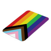 Gay Pride-Regenbogenflagge Progressive LGBTQIA+ Magnet (Linke Seite)