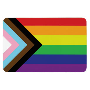 Gay Pride-Regenbogenflagge Progressive LGBTQIA+ Magnet