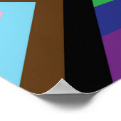 Gay Pride-Regenbogenflagge Progressive LGBTQIA+ Poster (Ecke)