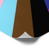 Gay Pride-Regenbogenflagge Progressive LGBTQIA+ Poster (Ecke)
