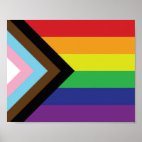Gay Pride-Regenbogenflagge Progressive LGBTQIA+