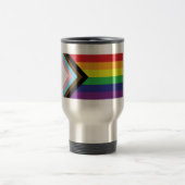 Gay Pride-Regenbogenflagge Progressive LGBTQIA+ Reisebecher (Mittel)