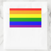 Gay Pride-Regenbogenflagge Rechteckiger Aufkleber (Tasche)