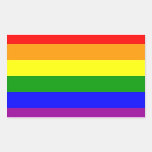 Gay Pride-Regenbogenflagge Rechteckiger Aufkleber (Vorderseite)