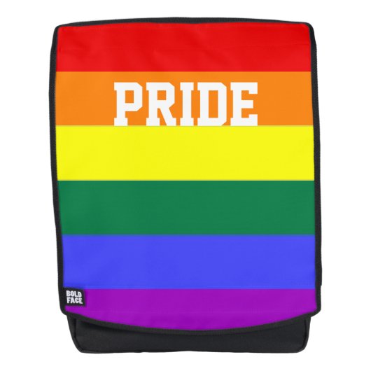 Gay Pride-Regenbogenflagge Rucksack (Vorderseite)