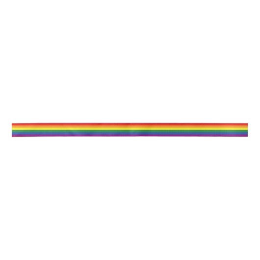 Gay Pride-Regenbogenflagge Satinband (Vorderseite)