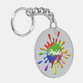 Gay Pride-Regenbogenflagge Schlüsselanhänger (Vorderseite links)