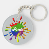 Gay Pride-Regenbogenflagge Schlüsselanhänger (Rückseite)
