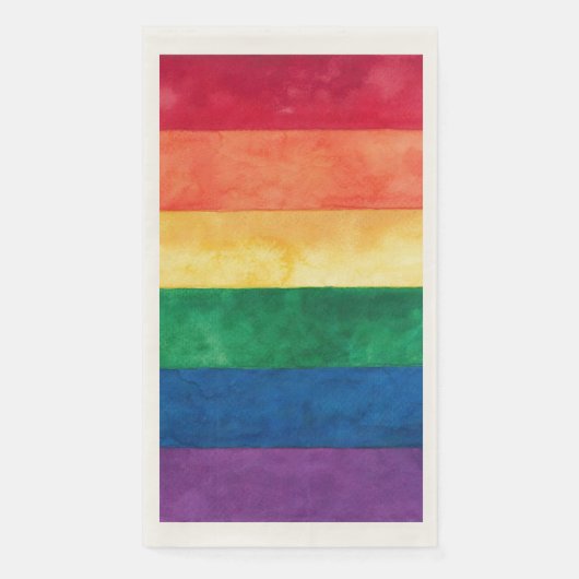 Gay Pride-Regenbogenflagge Serviette (Vorderseite)
