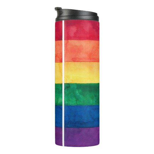 Gay Pride-Regenbogenflagge Thermosbecher (Nach rechts gedreht)