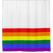 Gay Pride-Regenbogenflagge (unten) Duschvorhang (Vorderseite)