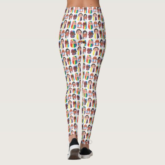 Gay Pride Regenbogenflaggen Leggings (Rückseite)
