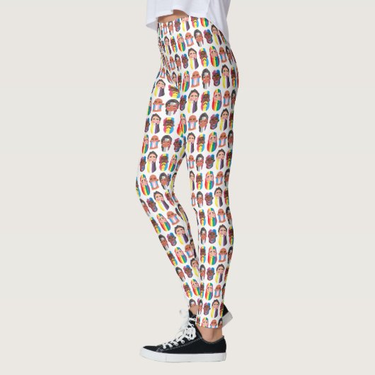 Gay Pride Regenbogenflaggen Leggings (Links)