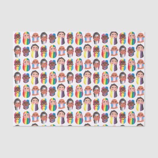 Gay Pride Regenbogenflaggen Seidenpapier (Vorderseite)